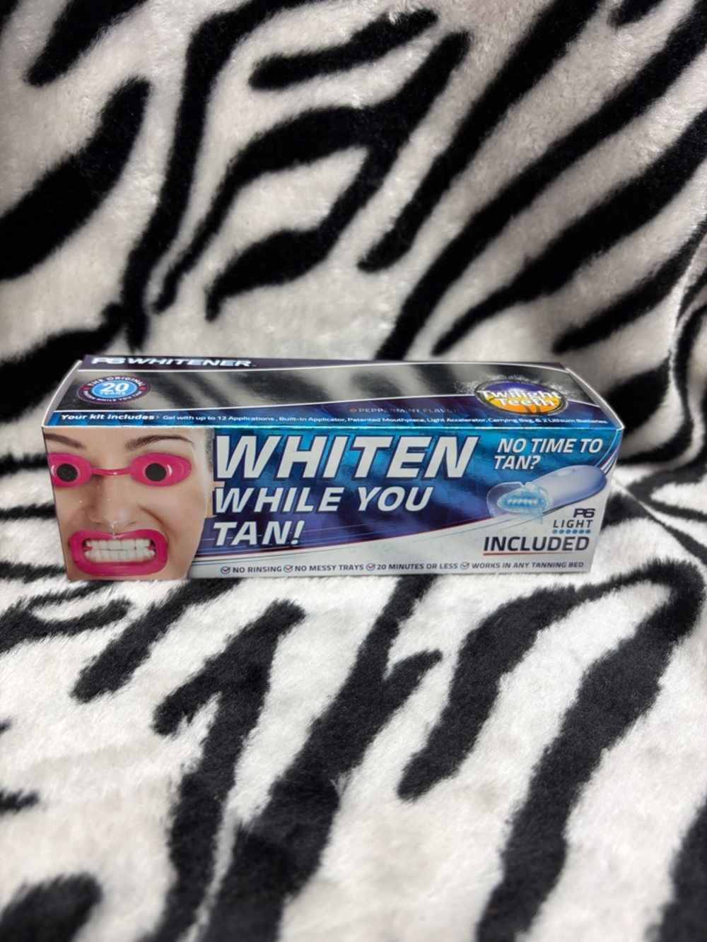 Whiten While You Tan Teeth Whitening Kit  UV Light Included